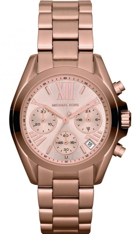 Michael Kors Bradshaw Chronograph Rose Gold Dial Rose Gold Steel Strap Watch for Women - MK5799 Buy Now By Michael Kors