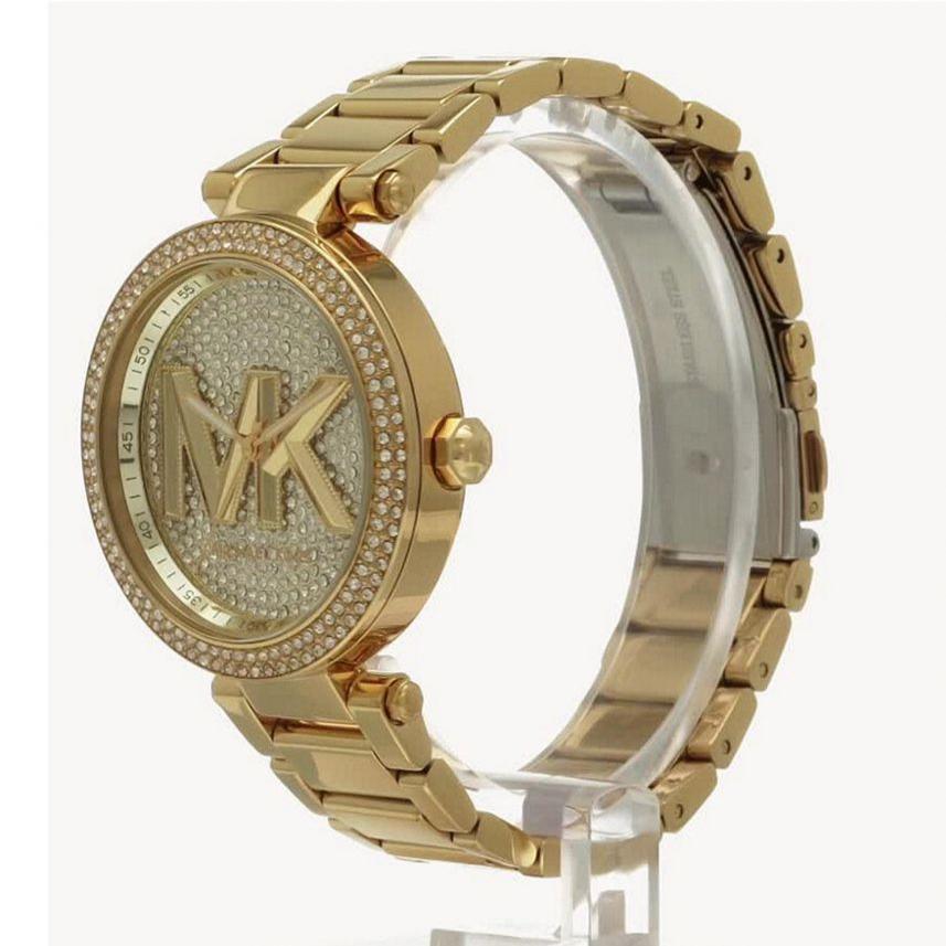 Michael Kors Parker Analog Crystals Gold Dial Gold Steel Strap Watch For Women - MK7283 Buy Now By Michael Kors