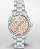 Michael Kors Layton Three Hand Pink Dial Silver Steel Strap Watch For Women - MK7298 Buy Now By Michael Kors