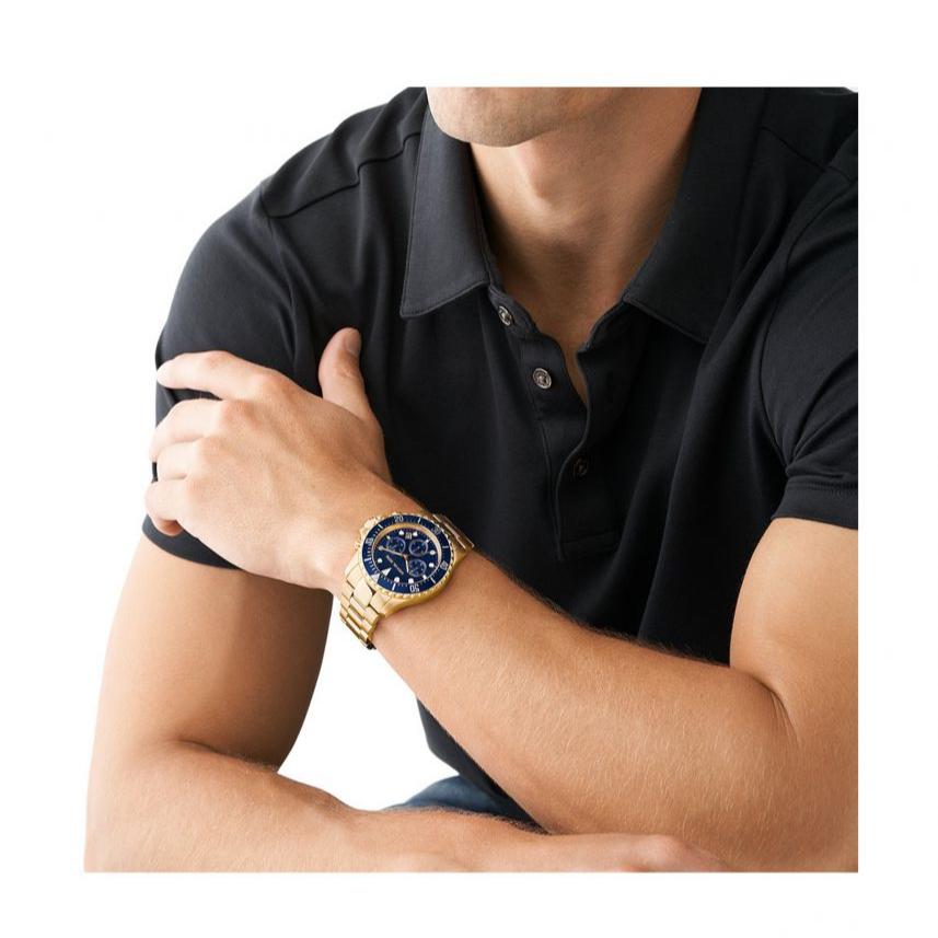 Michael Kors Everest Chronograph Blue Dial Two Tone Steel Strap Watch For Men - MK8978 Buy Now By Michael Kors