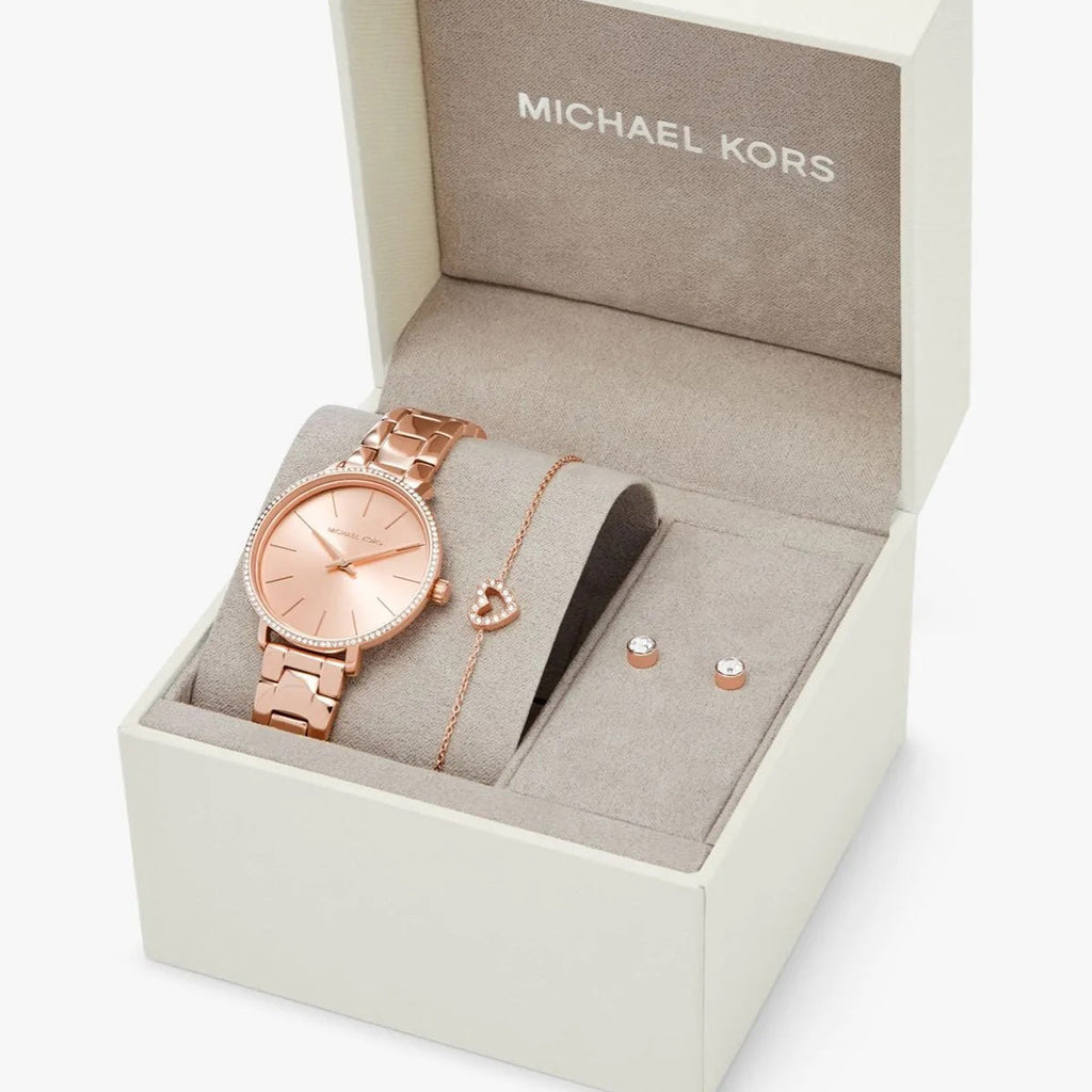 Michael Kors Pyper Quartz Rose Gold Dial Rose Gold Steel Strap Watch For Women - MK1040 Buy Now By Michael Kors