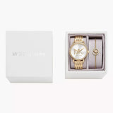 Michael Kors Three Hand Silver Dial Gold Steel Strap Watch for Women - MK1051 Buy Now By Michael Kors