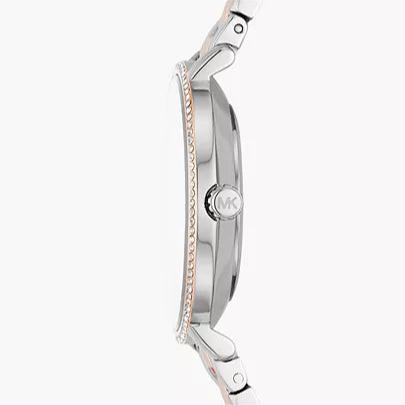Michael Kors Pyper Quartz Mother of Pearl White Dial Two Tone Steel Strap Watch For Women - MK1066 Buy Now By Michael Kors