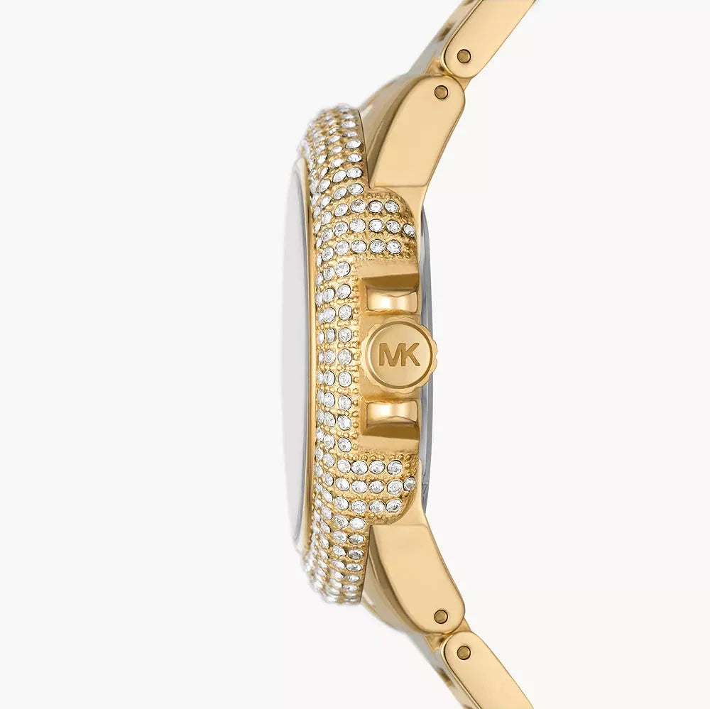 Michael Kors Camille Three-Hand Crystals Gold Dial Gold Steel Strap Watch for Women - MK1067 Buy Now By Michael Kors