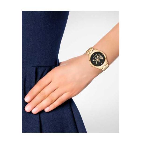 Michael Kors Runway Quartz Black Dial Gold Steel Strap Watch For Women - MK6682 Buy Now By Michael Kors