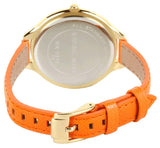 Michael Kors Runway Quartz Gold Dial Orange Leather Strap Watch For Women - MK2275 Buy Now By Michael Kors