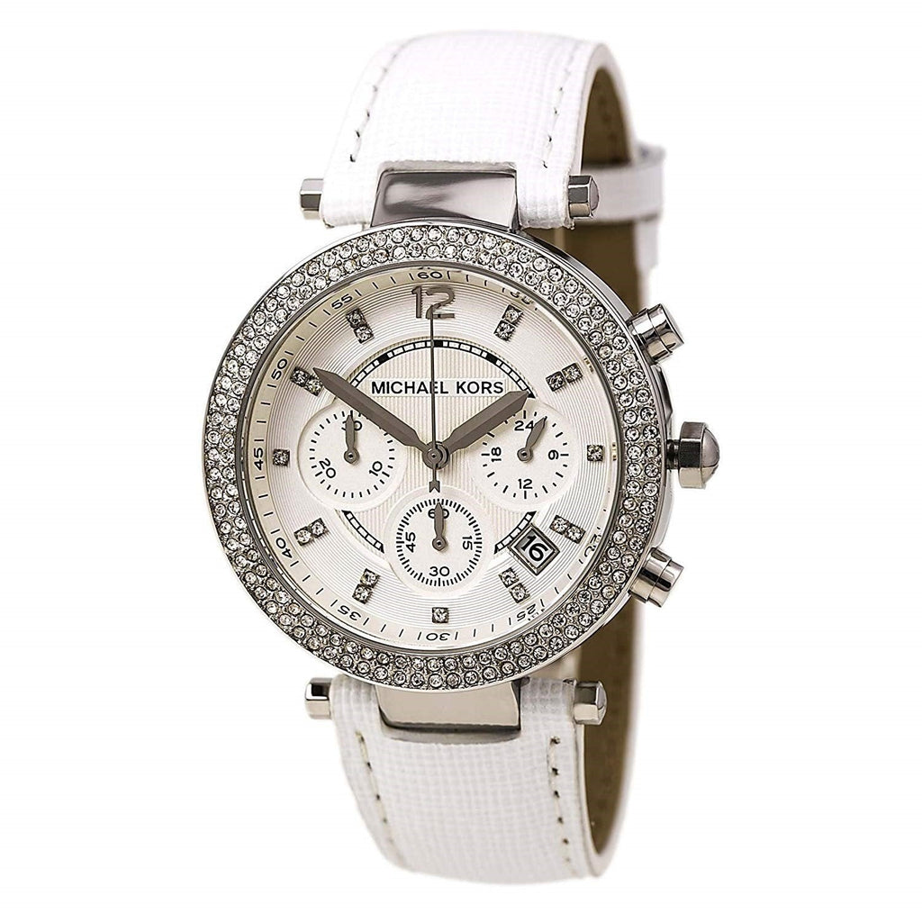 Michael Kors Parker White Dial White Leather Strap Watch for Women - MK2277 Buy Now By Michael Kors