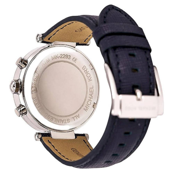 Michael Kors Parker White Dial Navy Blue Leather Strap Watch for Women - MK2293 Buy Now By Michael Kors