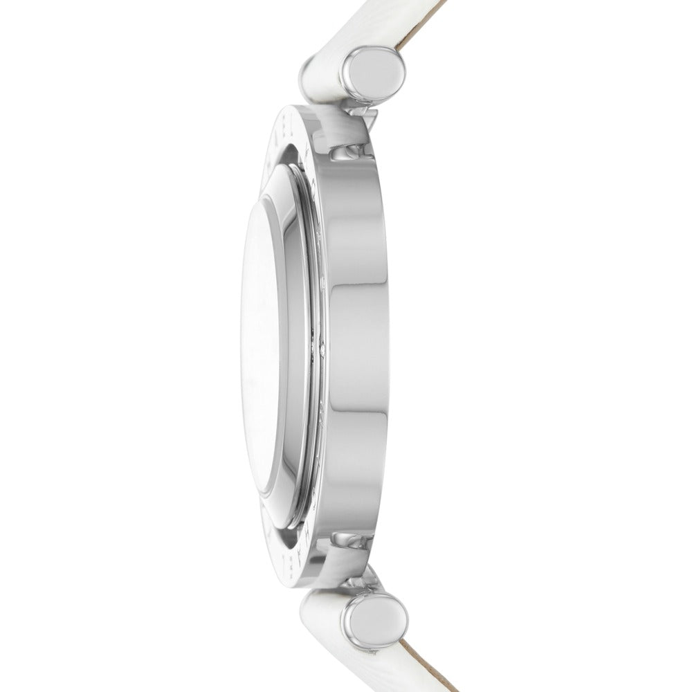 Michael Kors Averi Silver Dial White Leather Strap Watch for Women - MK2524 Buy Now By Michael Kors