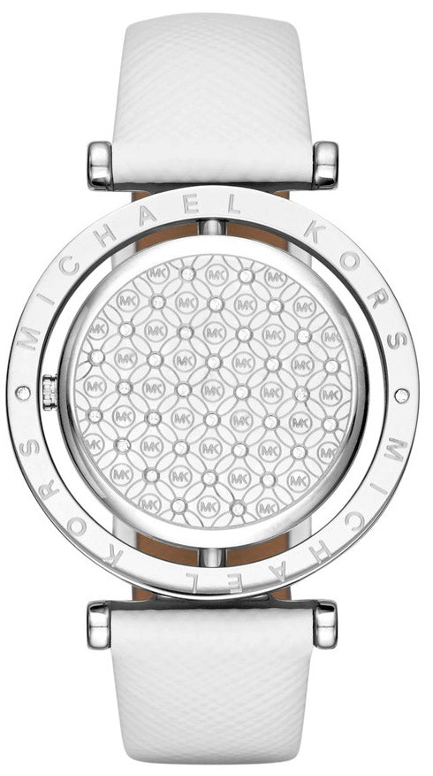 Michael Kors Averi Silver Dial White Leather Strap Watch for Women - MK2524 Buy Now By Michael Kors