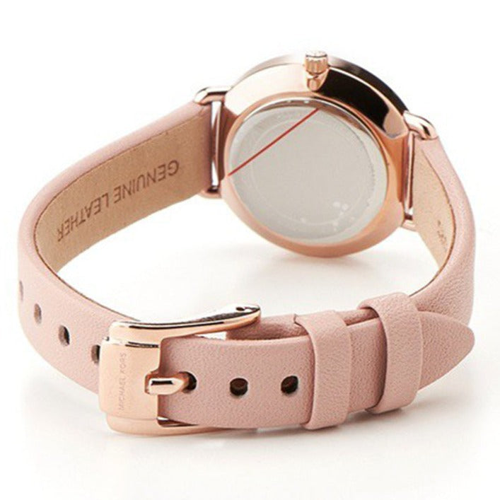 Michael Kors Petite Portia Silver Dial Pink Rubber Strap Watch For Women - MK2735 Buy Now By Michael Kors