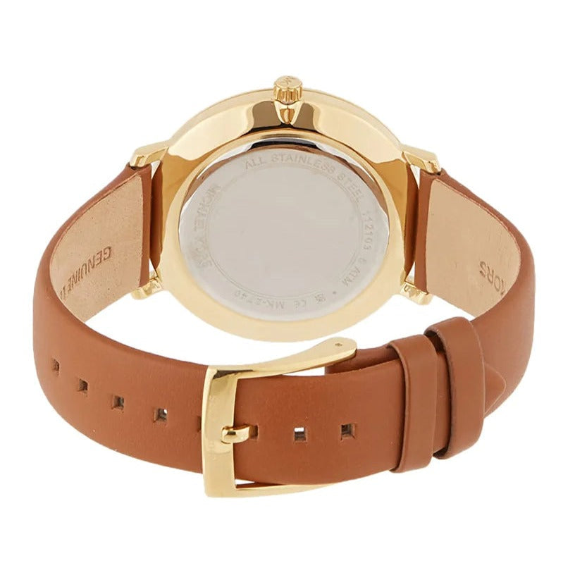 Michael Kors Pyper Quartz Silver Dial Brown Leather Watch For Women - MK2740 Buy Now By Michael Kors