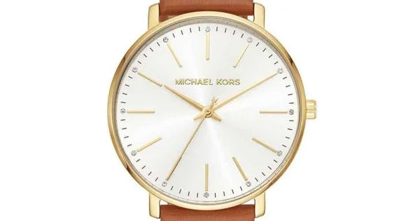 Michael Kors Pyper Quartz Silver Dial Brown Leather Watch For Women - MK2740 Buy Now By Michael Kors
