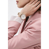 Michael Kors Layton Mother of Pearl White Dial Brown Leather Strap Watch For Women - MK2910 Buy Now By Michael Kors