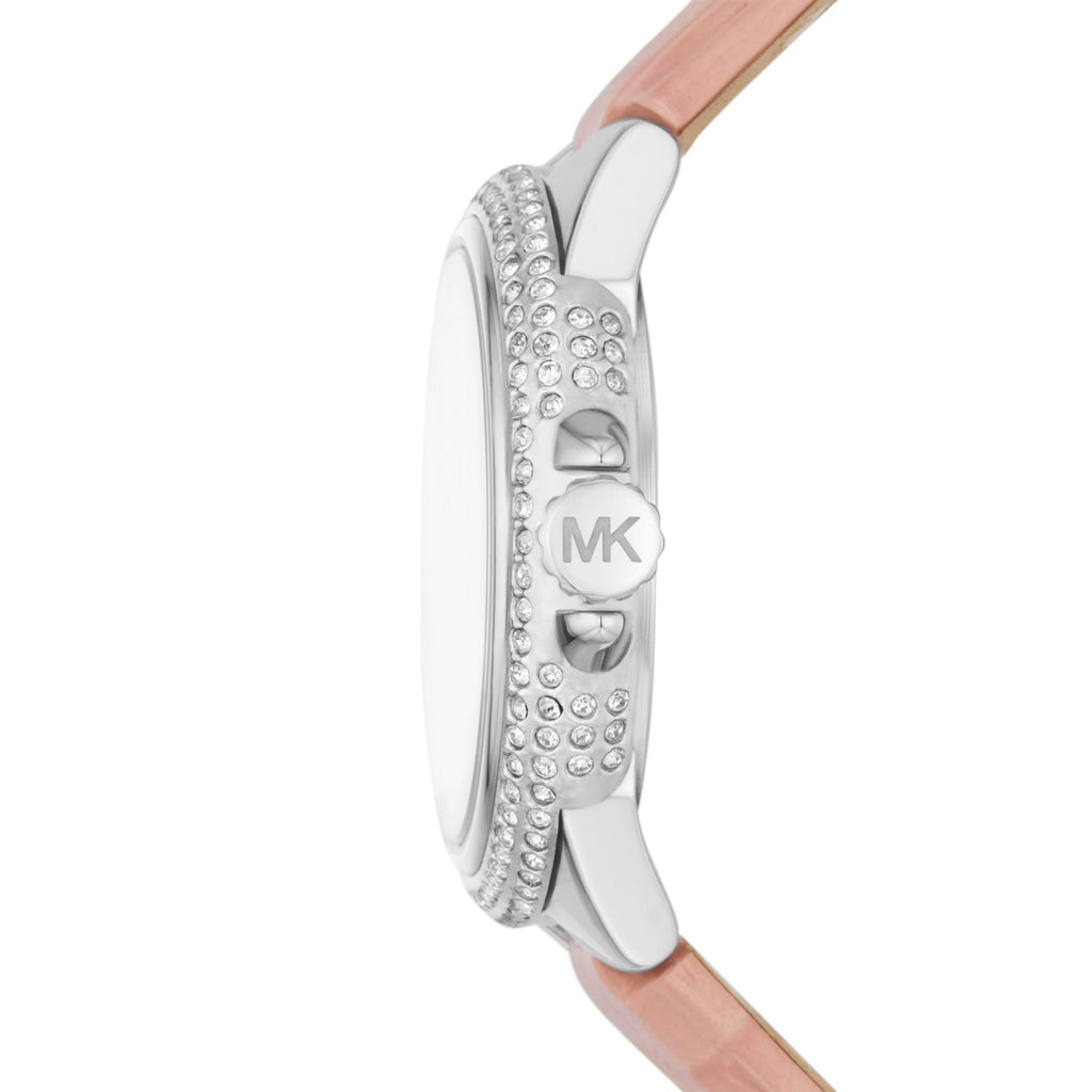 Michael Kors Camille Three-Hand Crystals White Dial Pink Leather Strap Watch for Women - MK2963 Buy Now By Michael Kors
