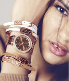 Michael Kors Darci Brown Dial Rose Gold Stainless Steel Strap Watch for Women - MK3217 Buy Now By Michael Kors