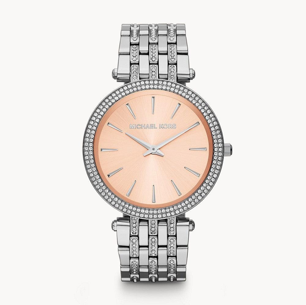 Michael Kors Darci Orange Dial Silver Stainless Steel Strap Watch for Women - MK3218 Buy Now By Michael Kors