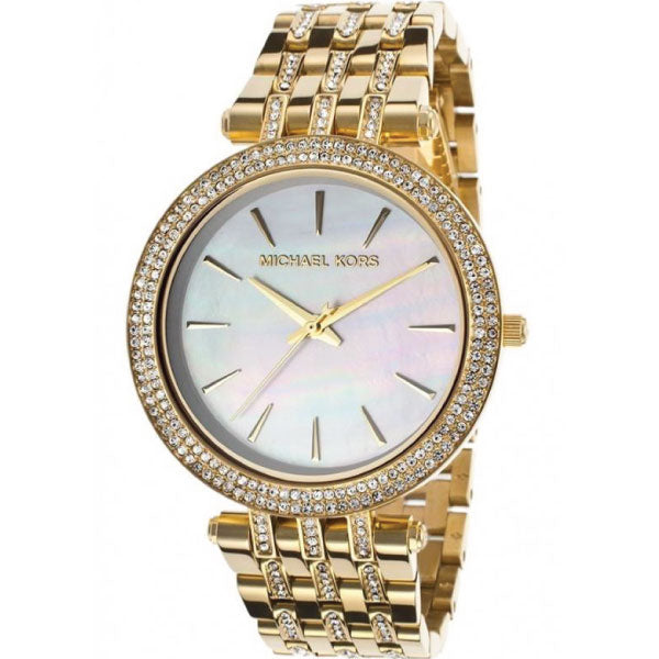 Michael Kors Darci Mother of Pearl Dial Gold Steel Strap Watch for Women - MK3219 Buy Now By Michael Kors