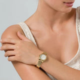 Michael Kors Lexington Quartz Silver Dial Gold Steel Strap Watch For Women - MK3229 Buy Now By Michael Kors