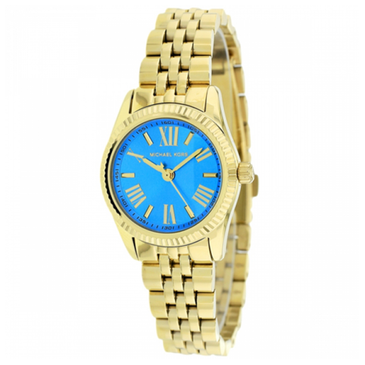 Michael Kors Lexington Quartz Blue Dial Gold Steel Strap Watch For Women - MK3271 Buy Now By Michael Kors