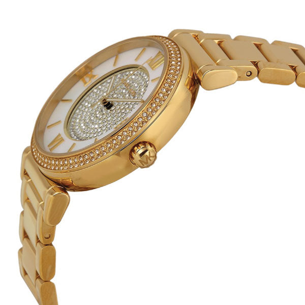 Michael Kors Catlin Mother of Pearl Dial Gold Steel Strap Watch for Women - MK3332 Buy Now By Michael Kors