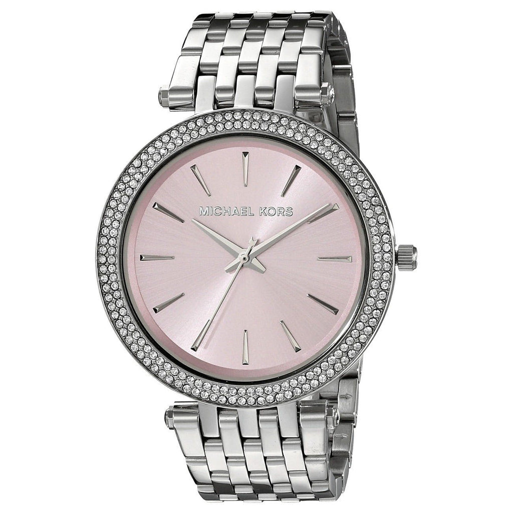 Michael Kors Darci Crystal Pink Dial Silver Stainless Steel Strap Watch for Women - MK3352 Buy Now By Michael Kors