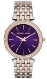Michael Kors Darci Purple Dial Two Tone Steel Strap Watch for Women - MK3353 Buy Now By Michael Kors