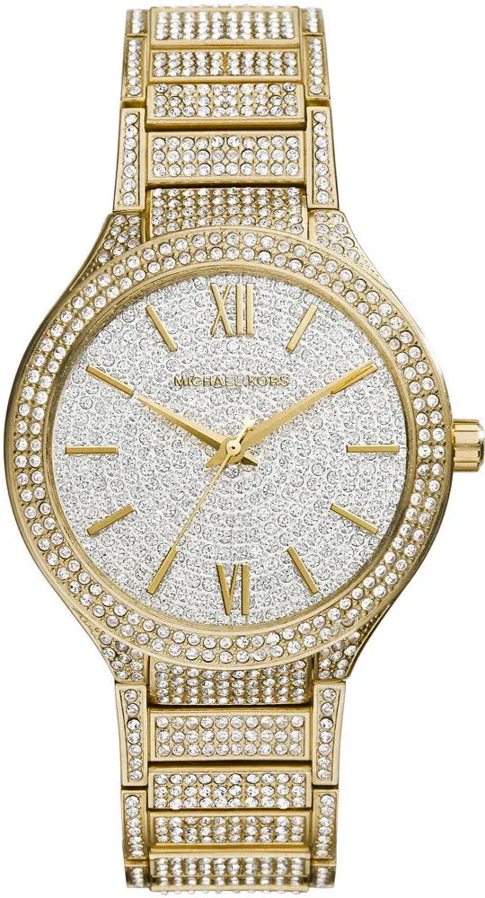 Michael Kors Kerry Crystals Gold Dial Gold Steel Strap Watch For Women - MK3360 Buy Now By Michael Kors