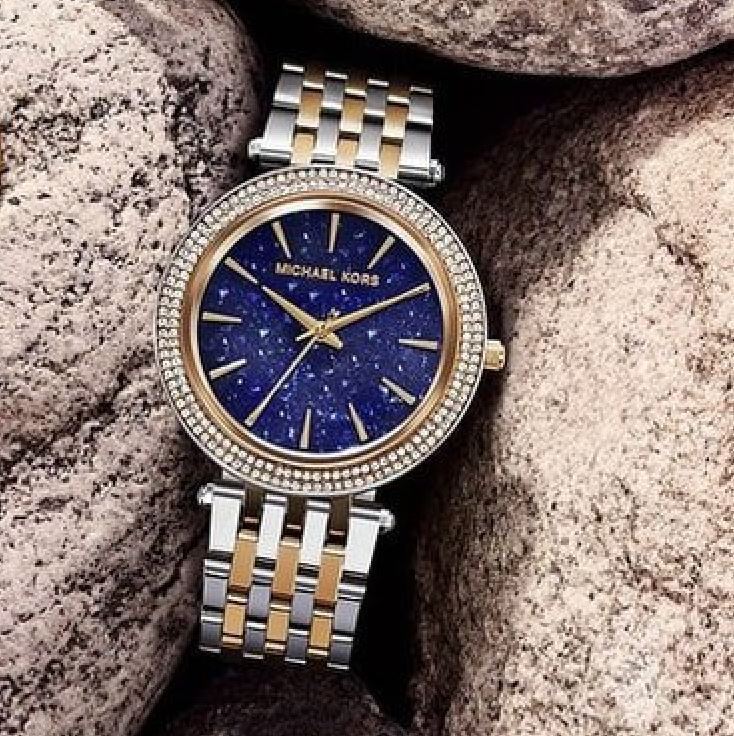 Michael Kors Darci Quartz Blue Dial Two Tone Steel Strap Watch For Women - MK3401 Buy Now By Michael Kors