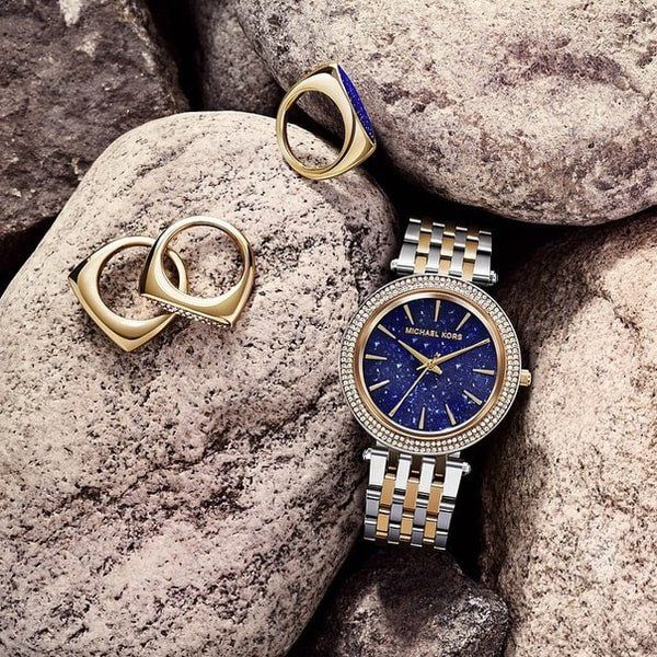 Michael Kors Darci Quartz Blue Dial Two Tone Steel Strap Watch For Women - MK3401 Buy Now By Michael Kors