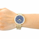 Michael Kors Darci Blue Dial Gold Steel Strap Watch for Women - MK3406 Buy Now By Michael Kors