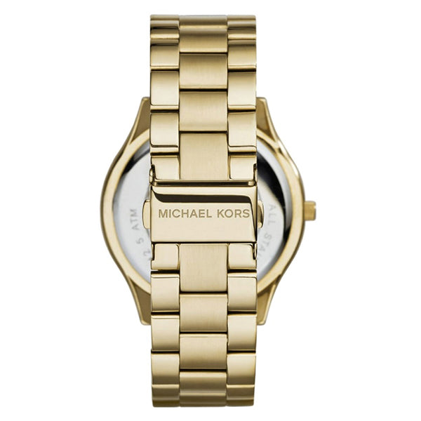 Michael Kors Slim Runway Green Dial Gold Steel Strap Watch for Women - MK3435 Buy Now By Michael Kors