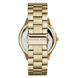 Michael Kors Slim Runway Green Dial Gold Steel Strap Watch for Women - MK3435 Buy Now By Michael Kors