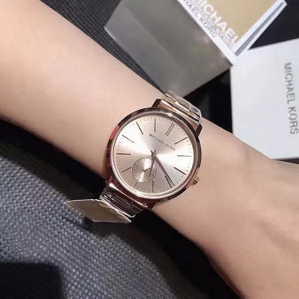 Michael Kors Jaryn Quartz Rose Gold Dial Rose Gold Steel Strap Watch For Women - MK3501 Buy Now By Michael Kors