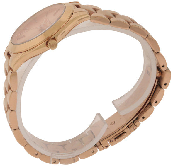 Michael Kors Abbey Three-Hand Analog Crystals Rose Gold Dial Rose Gold Steel Strap Watch for Women - MK4617 Buy Now By Michael Kors