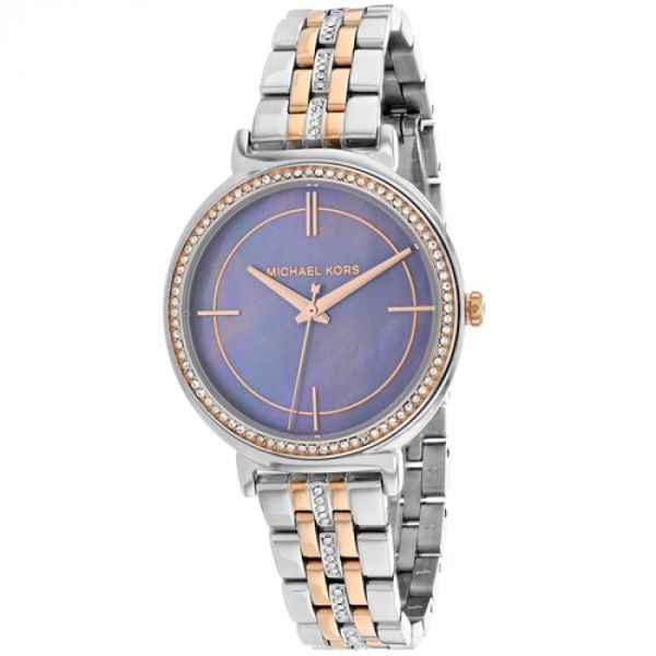 Michael Kors Cinthia Mother of Pearl Grey Dial Two Tone Steel Strap Watch for Women - MK3642 Buy Now By Michael Kors