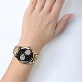 Michael Kors Hartman Analog Quartz Black Dial Gold Steel Strap Watch For Women - MK3647 Buy Now By Michael Kors