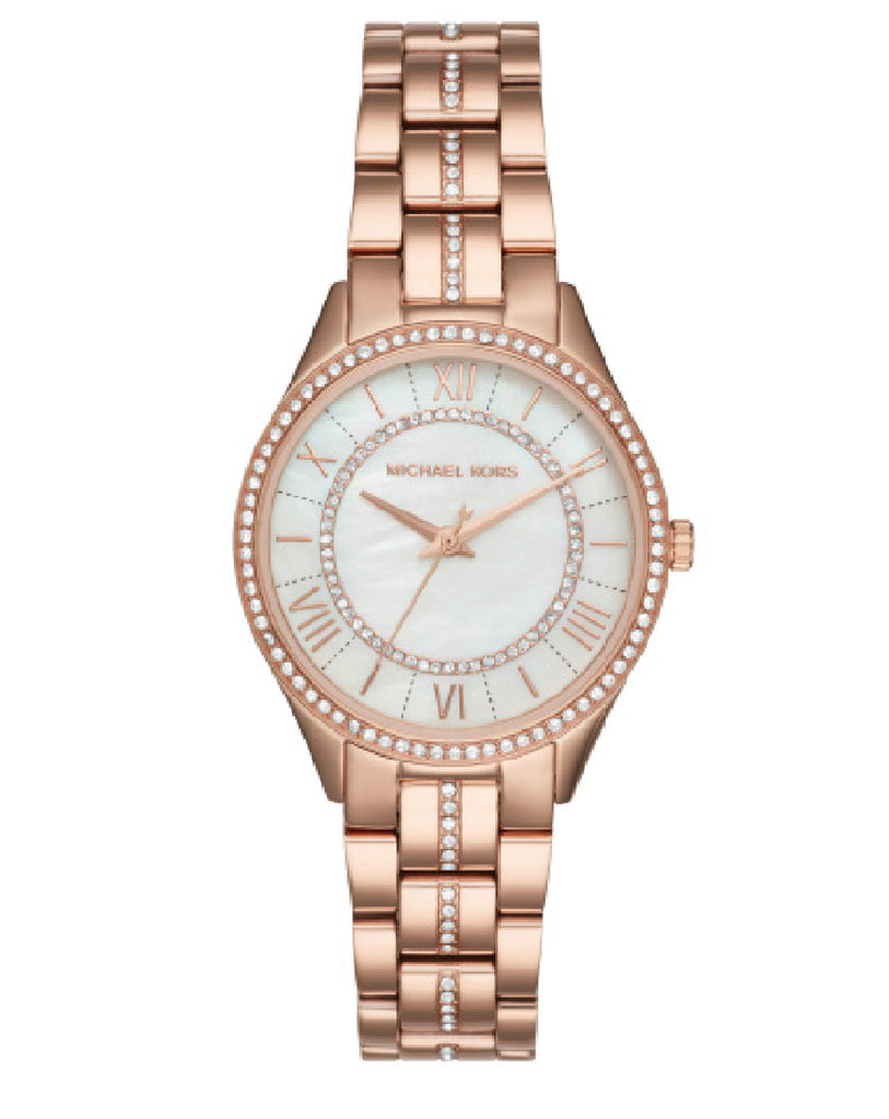 Michael Kors Lauryn Mother of Pearl Dial Rose Gold Steel Strap Watch for Women - MK3716 Buy Now By Michael Kors