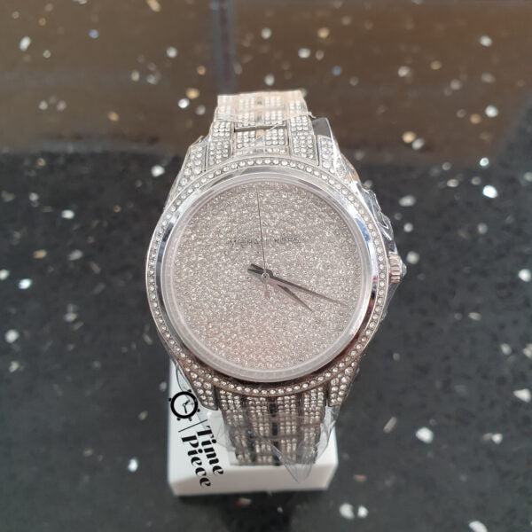Michael Kors Lauryn Analog Crystals Silver Dial Silver Steel Strap Watch For Women - MK3717 Buy Now By Michael Kors