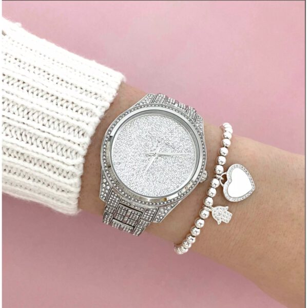 Michael Kors Lauryn Analog Crystals Silver Dial Silver Steel Strap Watch For Women - MK3717 Buy Now By Michael Kors