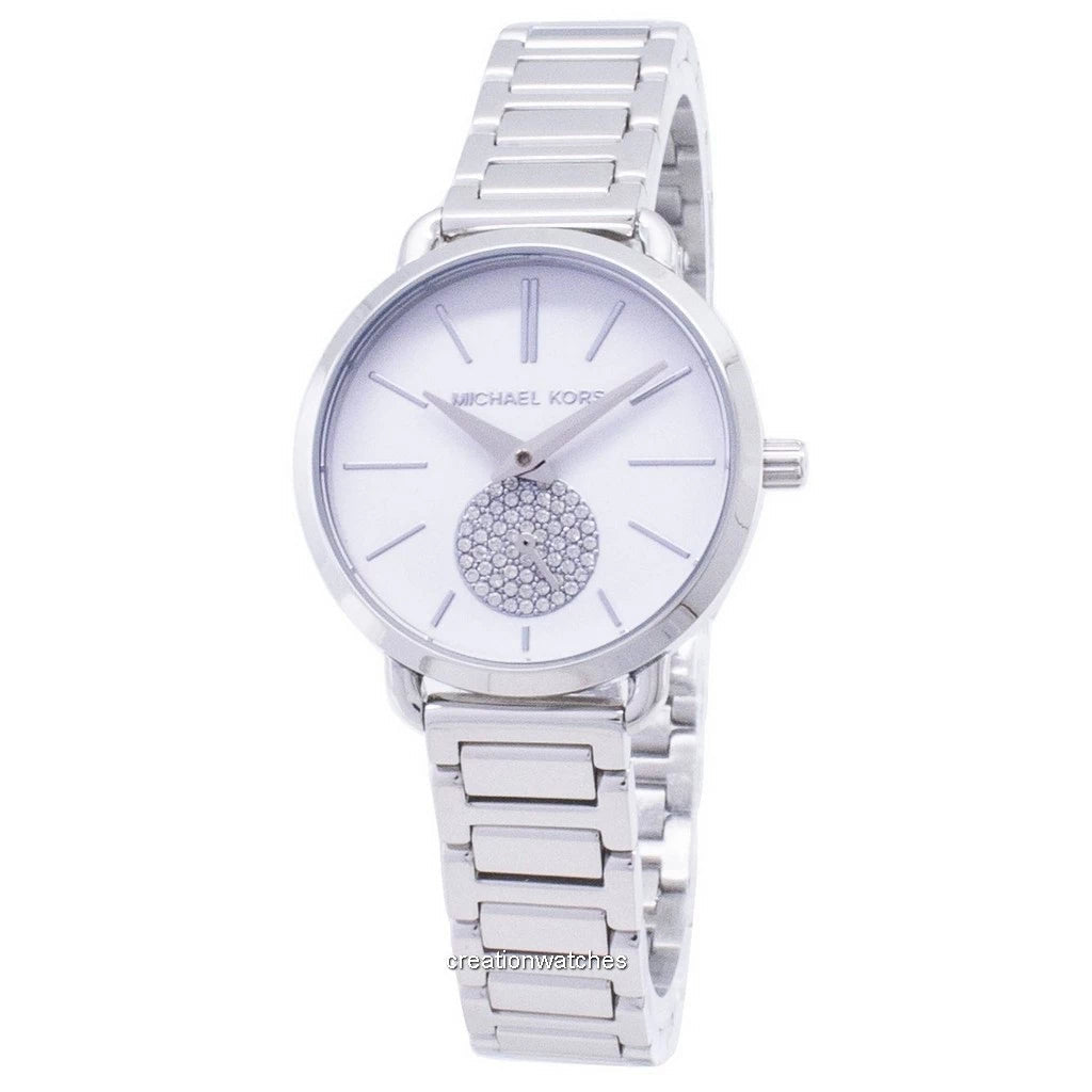 Michael Kors Portia Quartz Silver Dial Silver Steel Strap Watch For Women - MK3837 Buy Now By Michael Kors