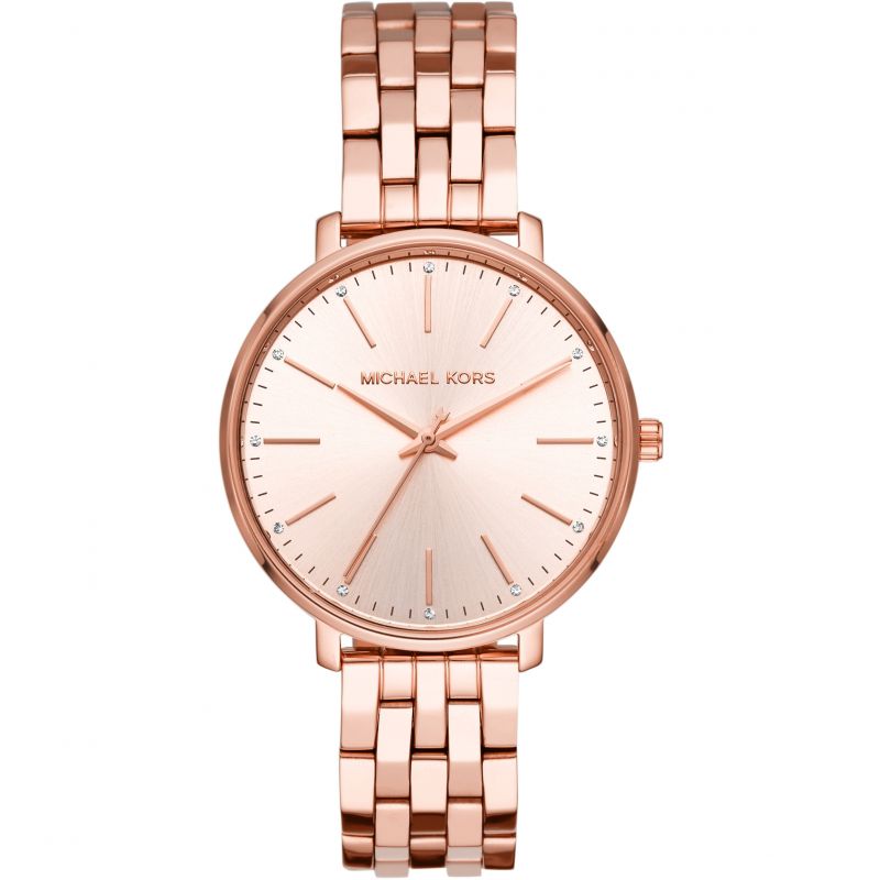 Michael Kors Pyper Three-Hand Rose Gold Dial Rose Gold Steel Strap Watch For Women - MK3897 Buy Now By Michael Kors