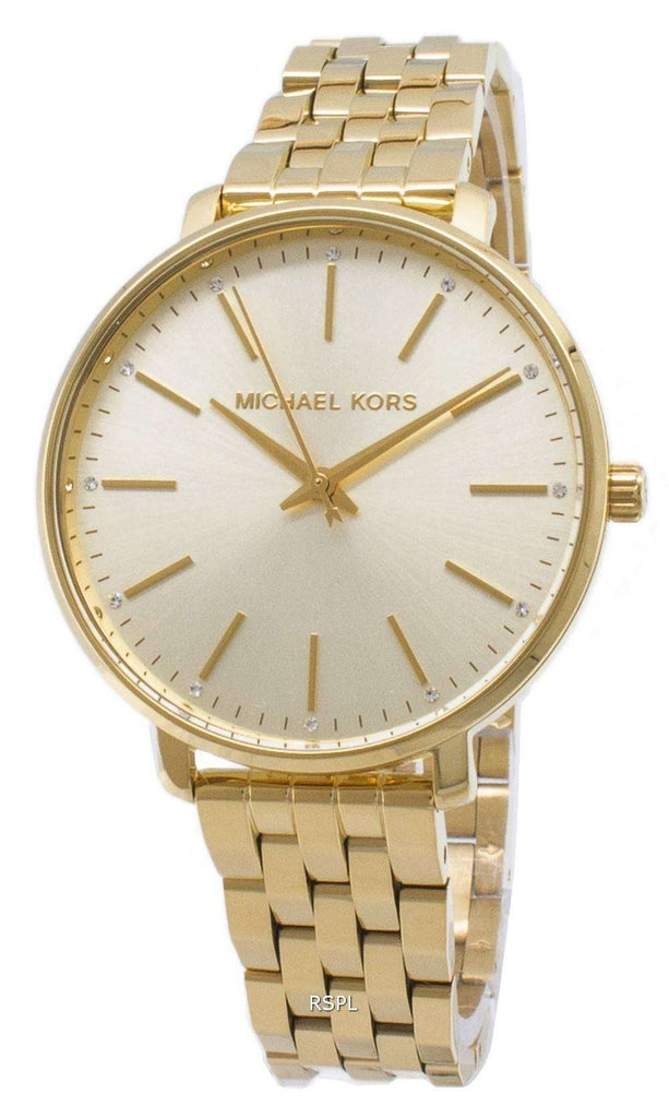 Michael Kors Pyper Quartz Gold Dial Gold Steel Strap Watch For Women - MK3898 Buy Now By Michael Kors