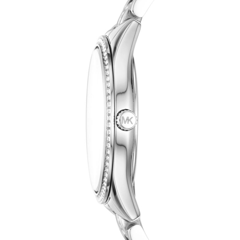 Michael Kors Lauryn Mother of Pearl Dial Silver Steel Strap Watch for Women - MK3900 Buy Now By Michael Kors