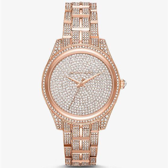 Michael Kors Lauryn Crystals Rose Gold Dial Rose Gold Steel Strap Watch For Women - MK3931 Buy Now By Michael Kors