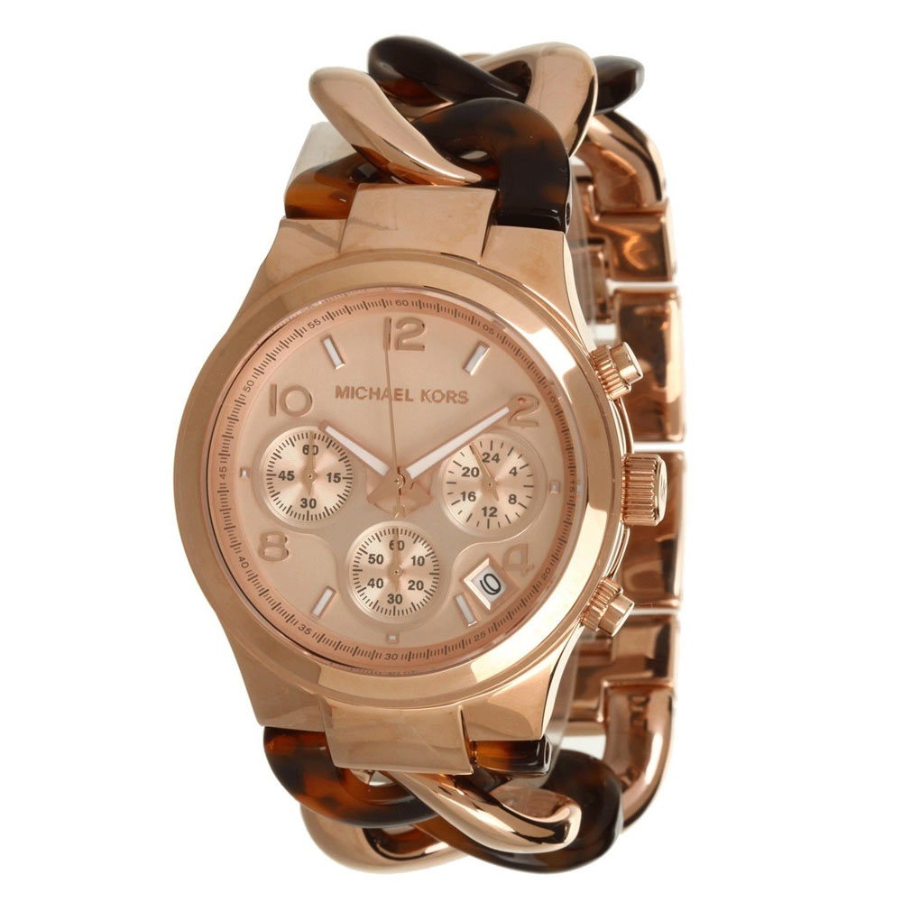 Michael Kors Runway Rose Gold Dial Two Tone Steel Strap Watch for Women - MK4269 Buy Now By Michael Kors