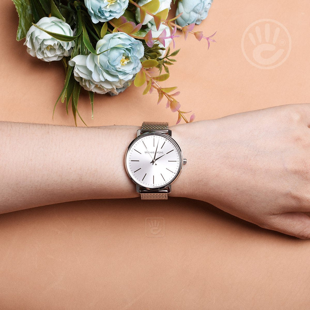 Michael Kors Pyper Quartz White Dial Silver Mesh Strap Watch for Women - MK4338 Buy Now By Michael Kors