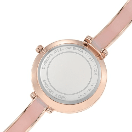 Michael Kors Jaryn Analog Gold Dial Pink Steel Strap Watch For Women - MK4343 Buy Now By Michael Kors