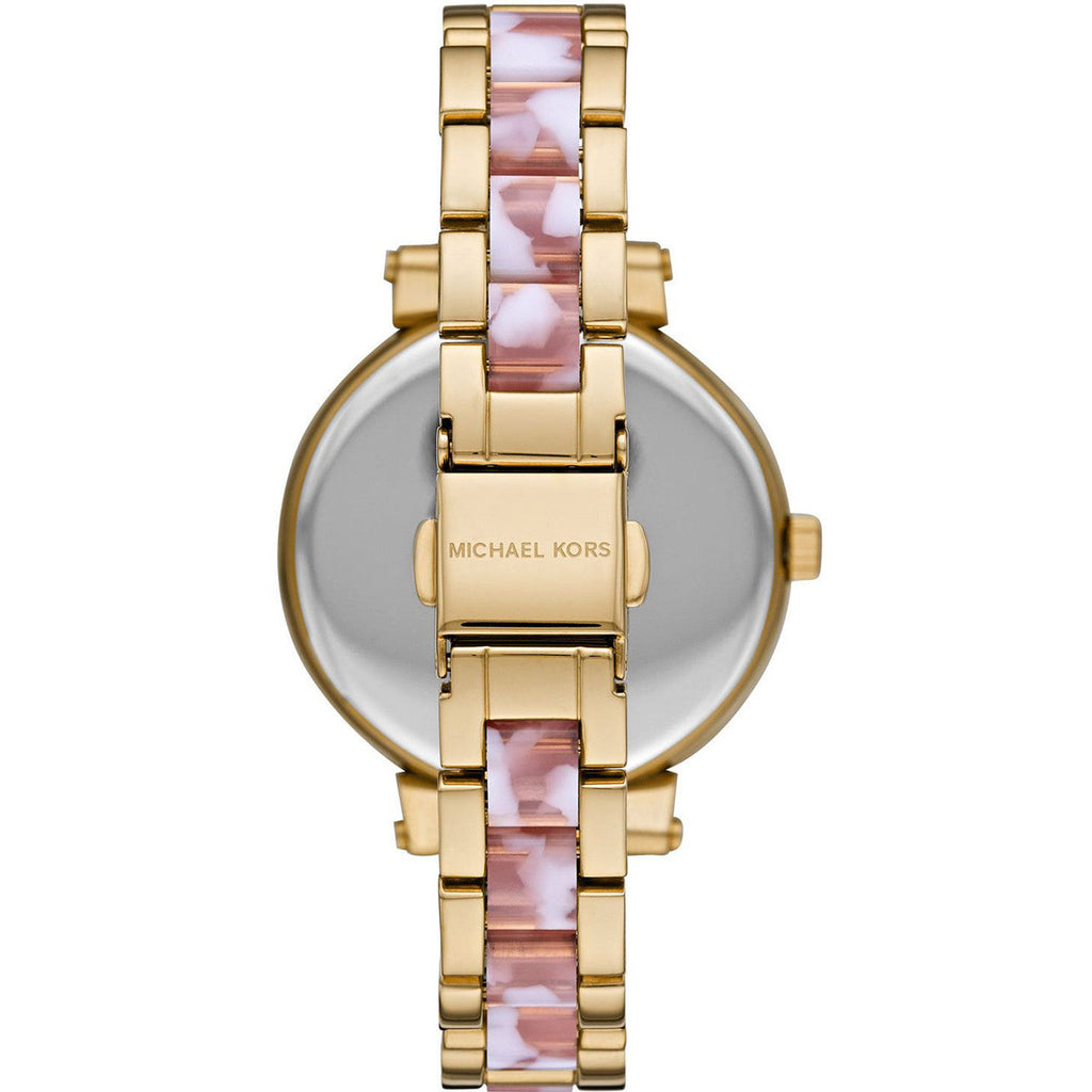 Michael Kors Sofie Crystals Mother of Pearl Pink Dial Two Tone Steel Strap Watch For Women - MK4344 Buy Now By Michael Kors