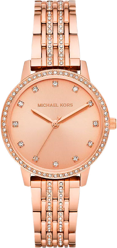 Michael Kors Melissa Three Hand Rose Gold Dial Rose Gold Steel Strap Watch For Women - MK4369 Buy Now By Michael Kors